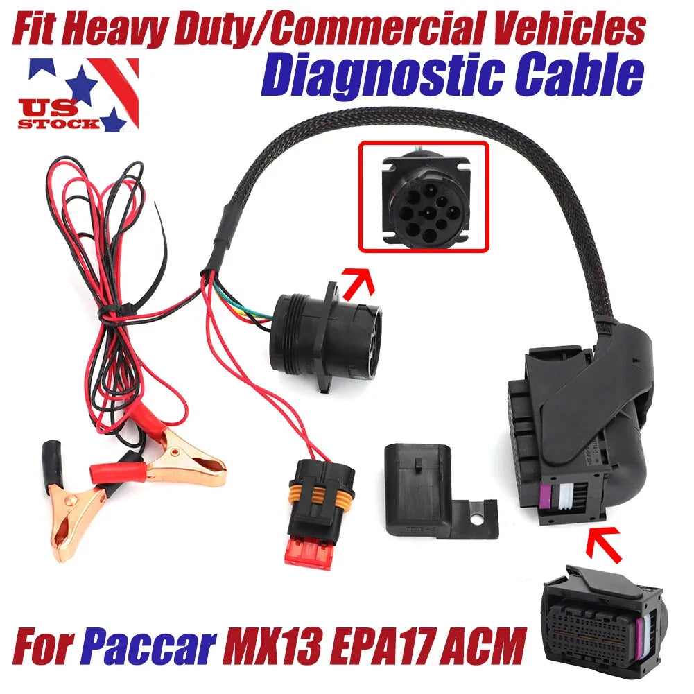 Diagnostic Cable for Paccar MX13 (EPA17) Heavy Duty Vehicles
