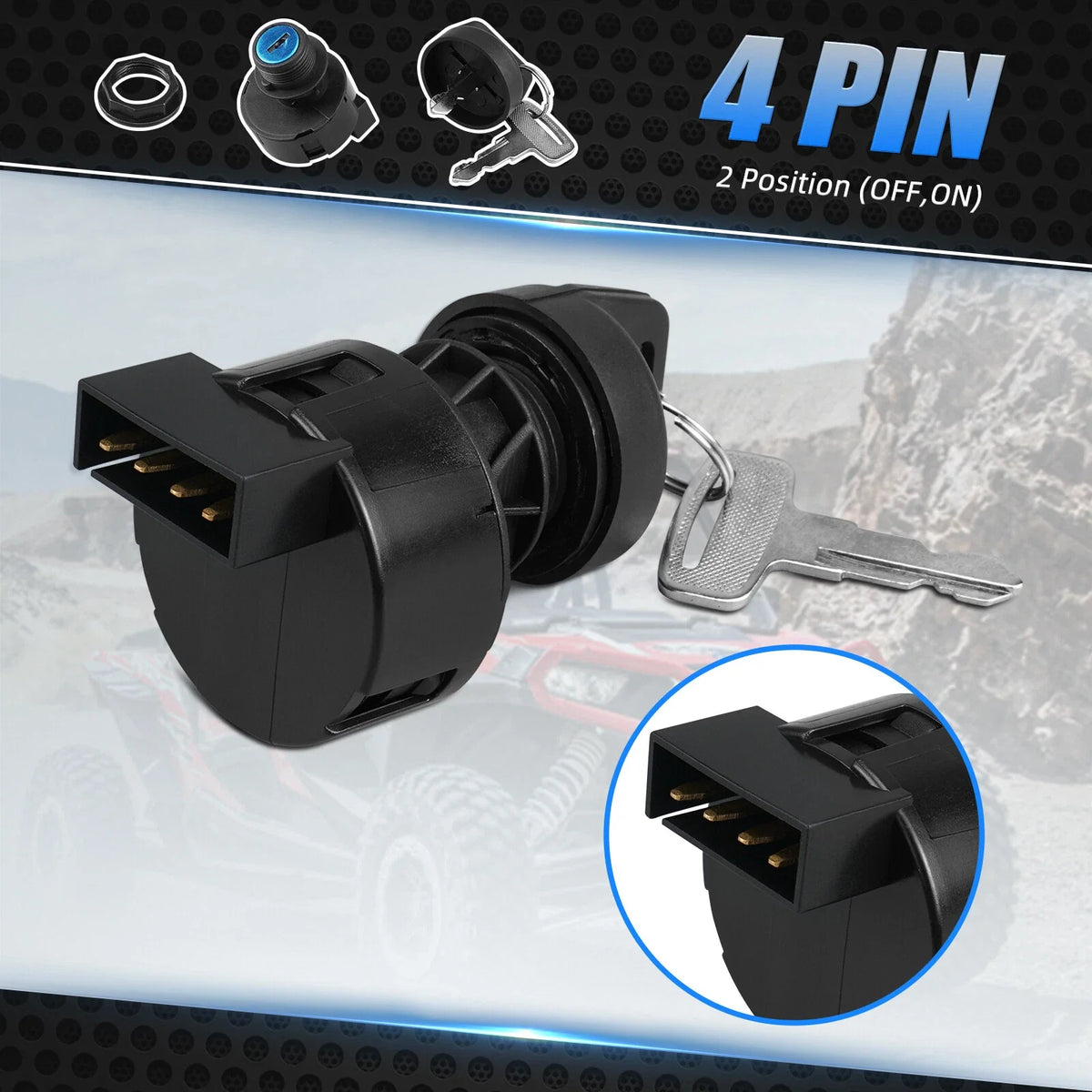 Replacement Ignition Switch Lock for Polaris Magnum 325 4X4 (2000–2001) 4012163