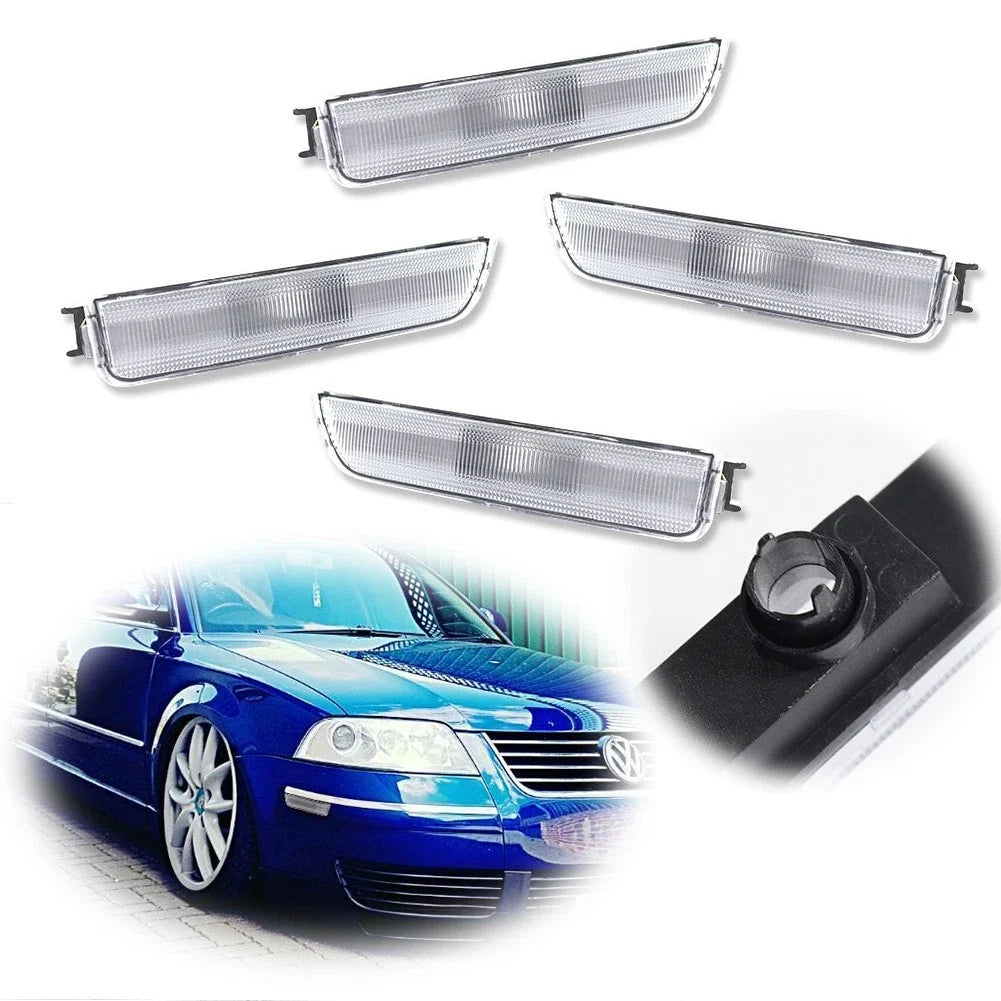 Set of 4 Clear Side Marker Lights for VW Passat (2001–2005)