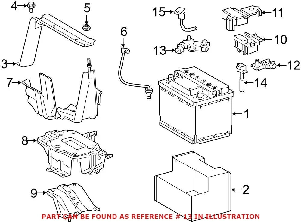 Battery Cable Terminal End for Lexus ES350 RX450hL (2007–2021) 90982-06061