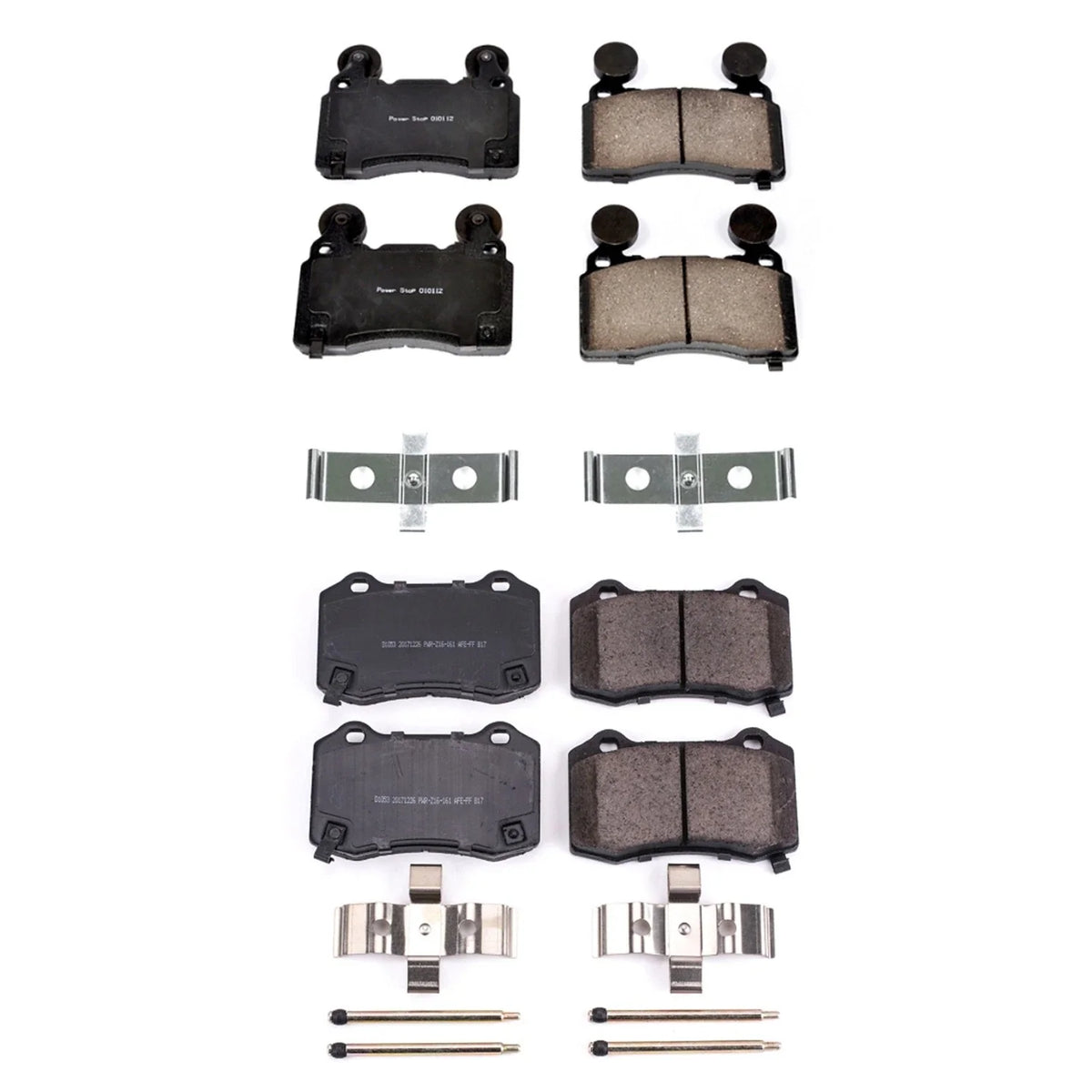 PowerStop 2X Front Rear Euro Carbon Fiber Ceramic Brake Pads Kit for Tesla S X (2012–2023)