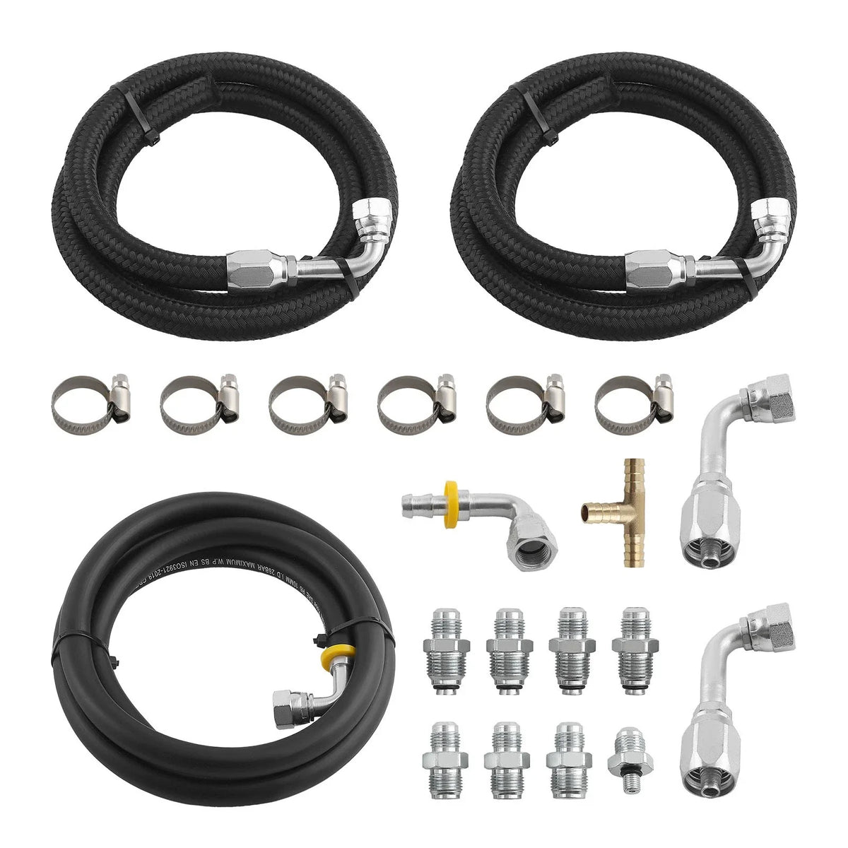 Power Steering Hose Hookup Kit with Fitting for Universal (Hydraulic)