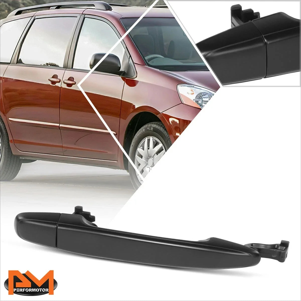 Outer Door Handle Pair - 2 Units for Toyota Sienna 2004-2010