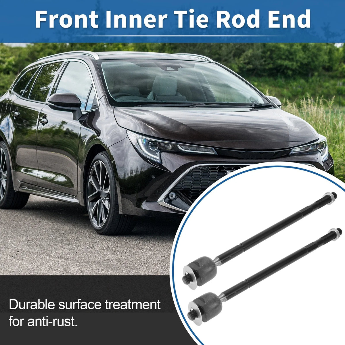 2X Front Inner Tie Rod End Links for Toyota Camry (1992–2001) No.EV301