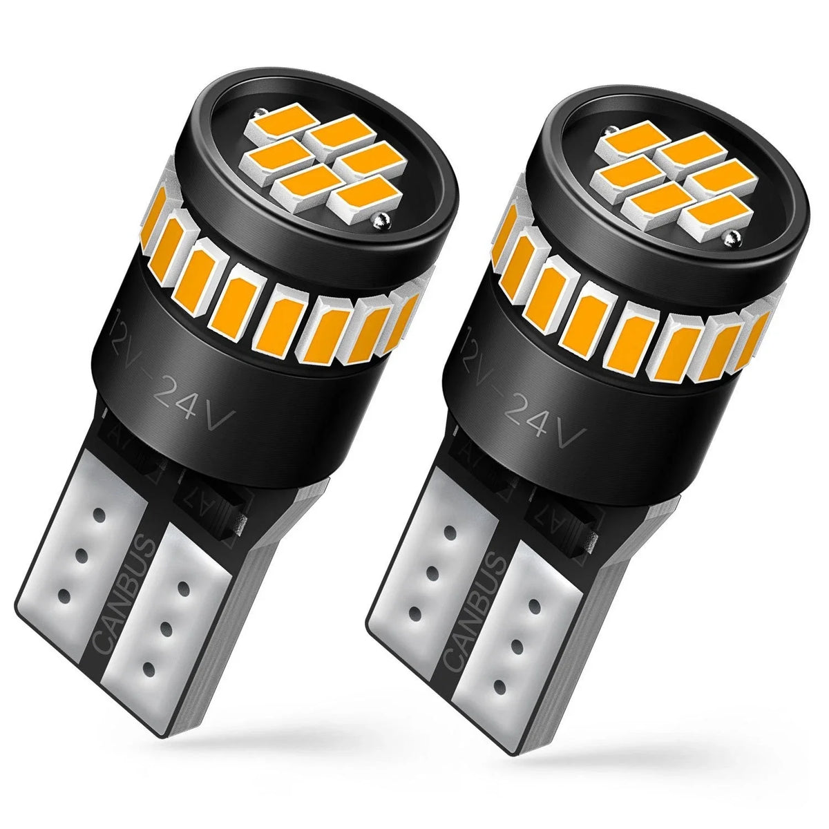2X LED T10 194 168 W5W Side Marker Light Bulb for EXV (3000K Amber)