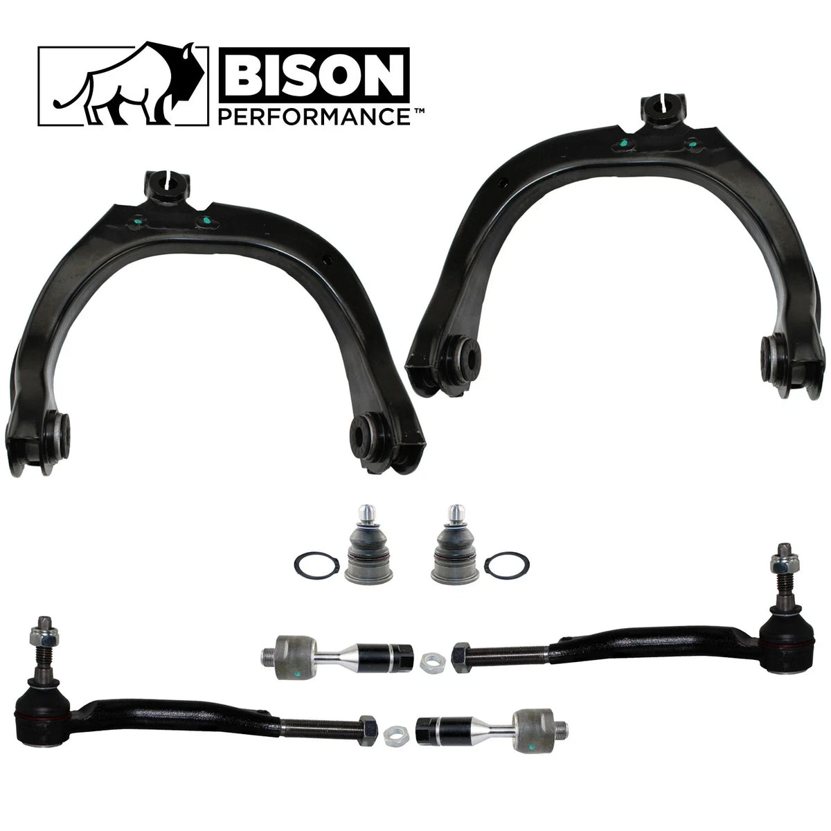 8pc Tie Rod End and Front Upper Control Arm Kit for Saab GMC Chevy
