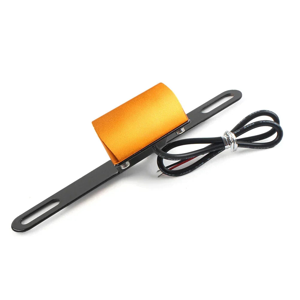Orange LED Brake Tail Light Mount Holder for Motorcycles