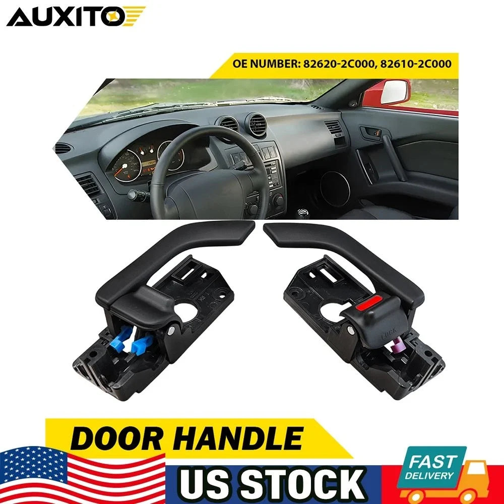 Front Left & Right Interior Door Handle - 2 Pack for Hyundai Tiburon 03-08