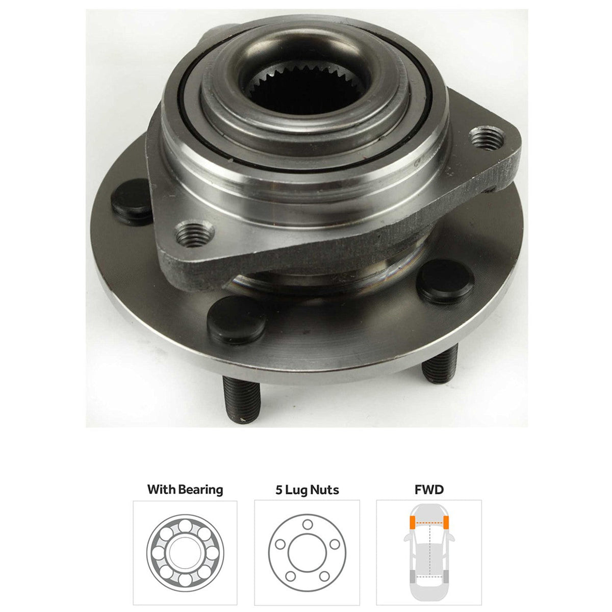 Wheel Hubs - 2-Wheel Set for Chrysler Concorde