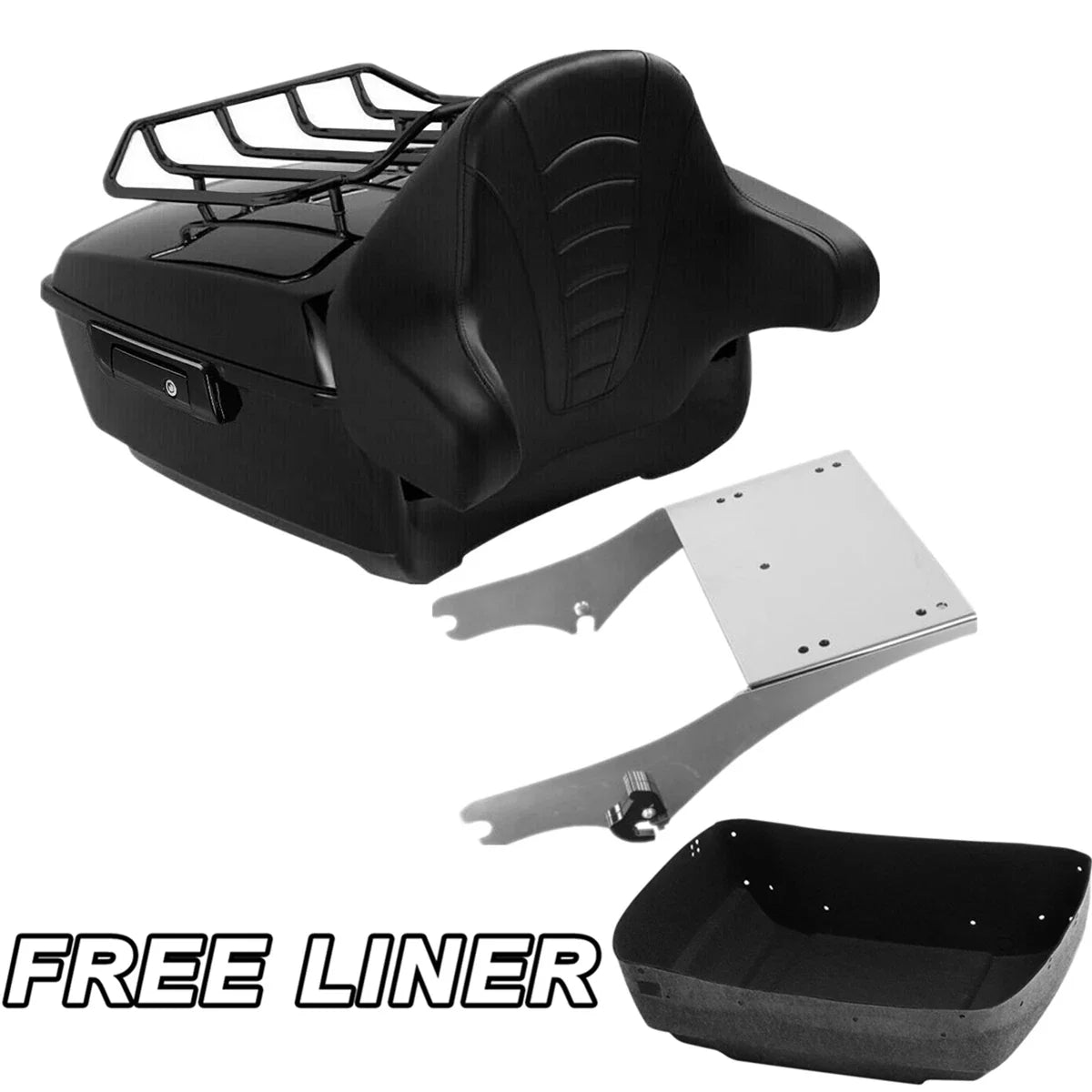 Trunk Backrest Pad Mount Rack for Harley Touring Models 1997-2008