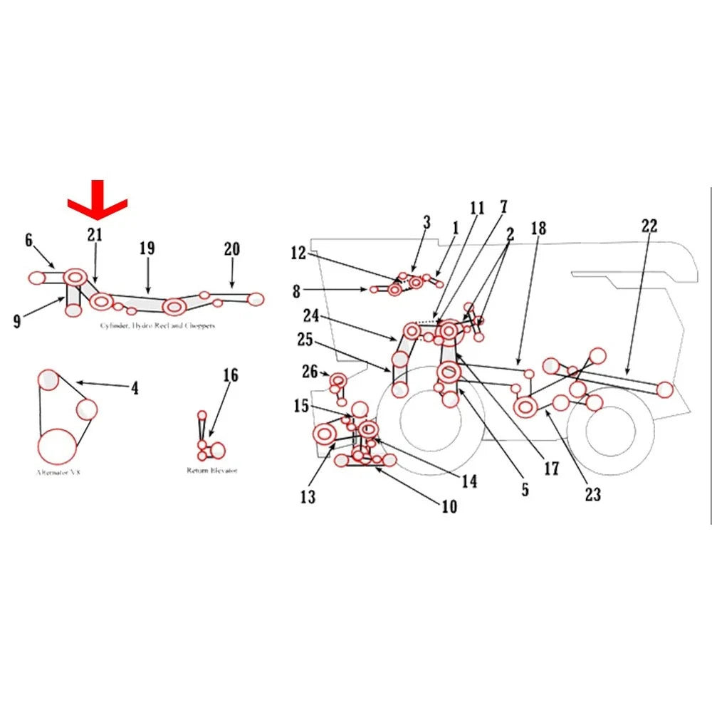 Belt, Straw Chopper A-843948M1-AI for