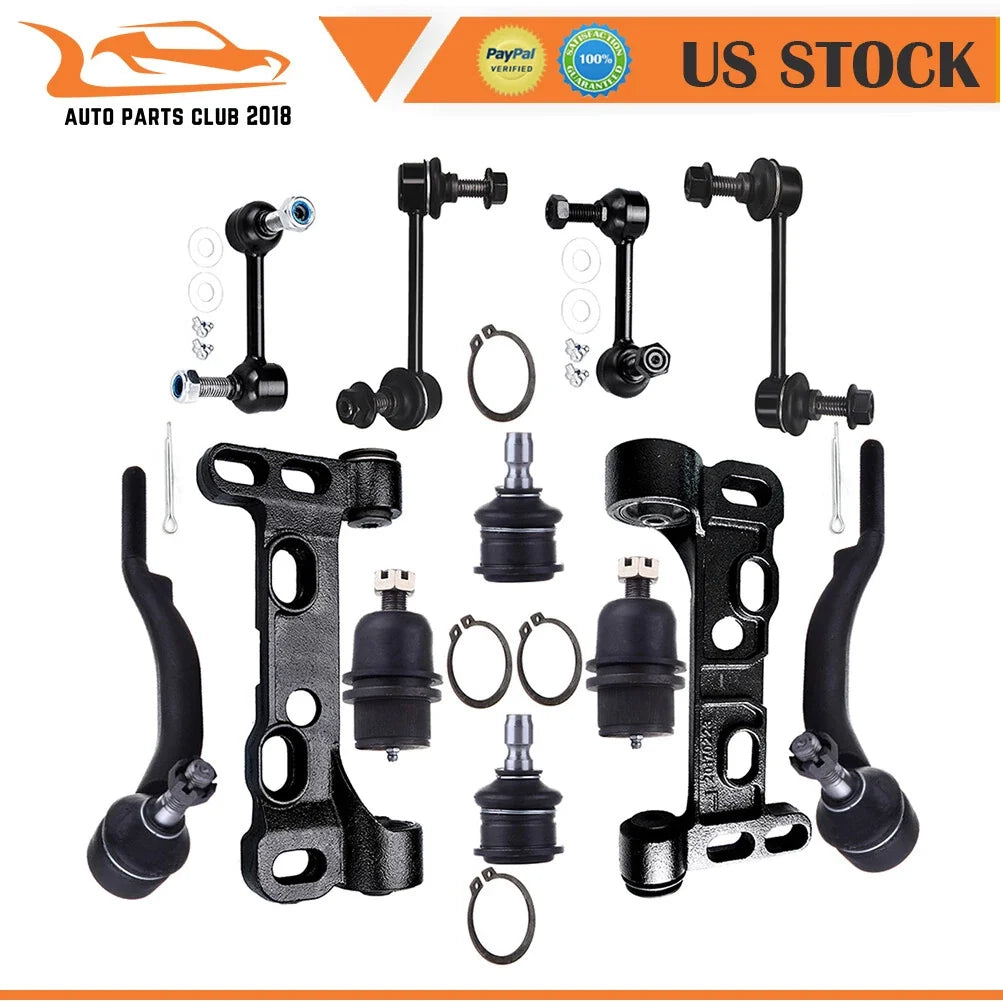 12Pcs Front Lower Control Arm Ball Joint Kit for Chevrolet Trailblazer (2004–2007)