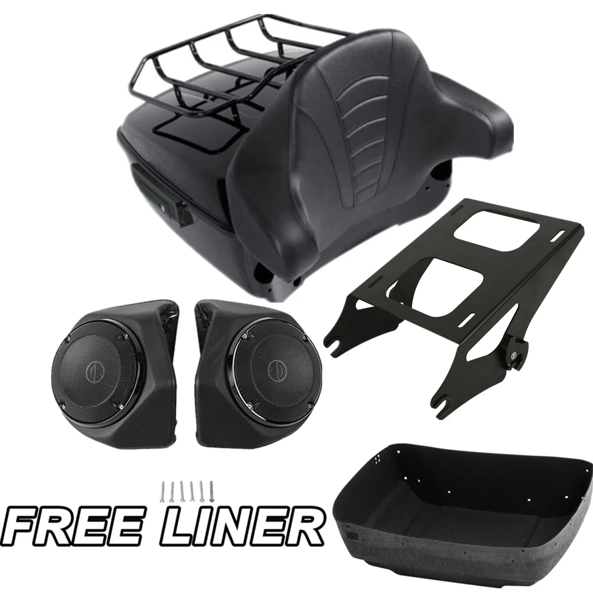 Trunk Rack Speakers Pad for Harley Road Glide King Touring 2014–Present