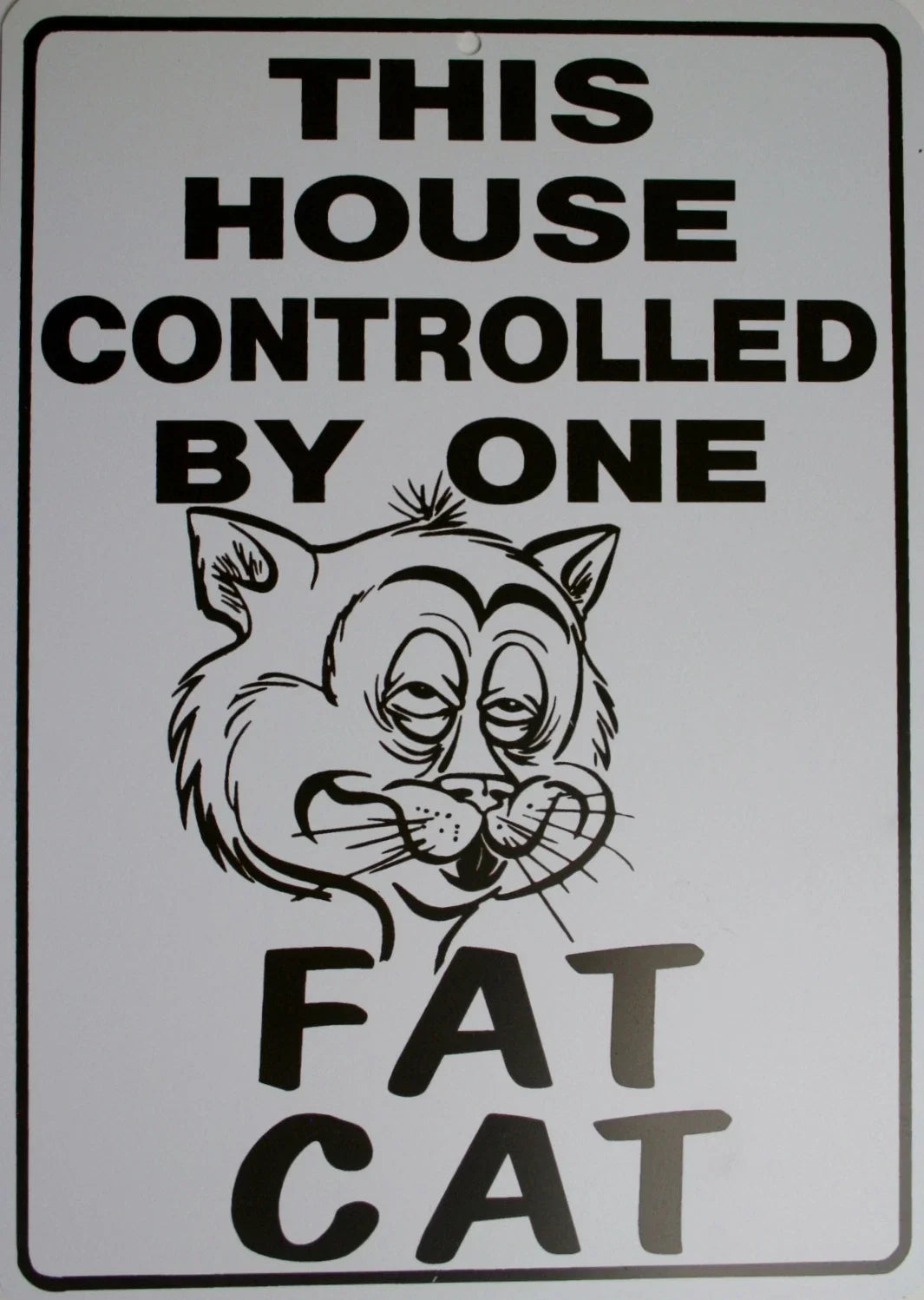 This House is Controlled by 1 Fat Cat Sign for Man Cave Decor