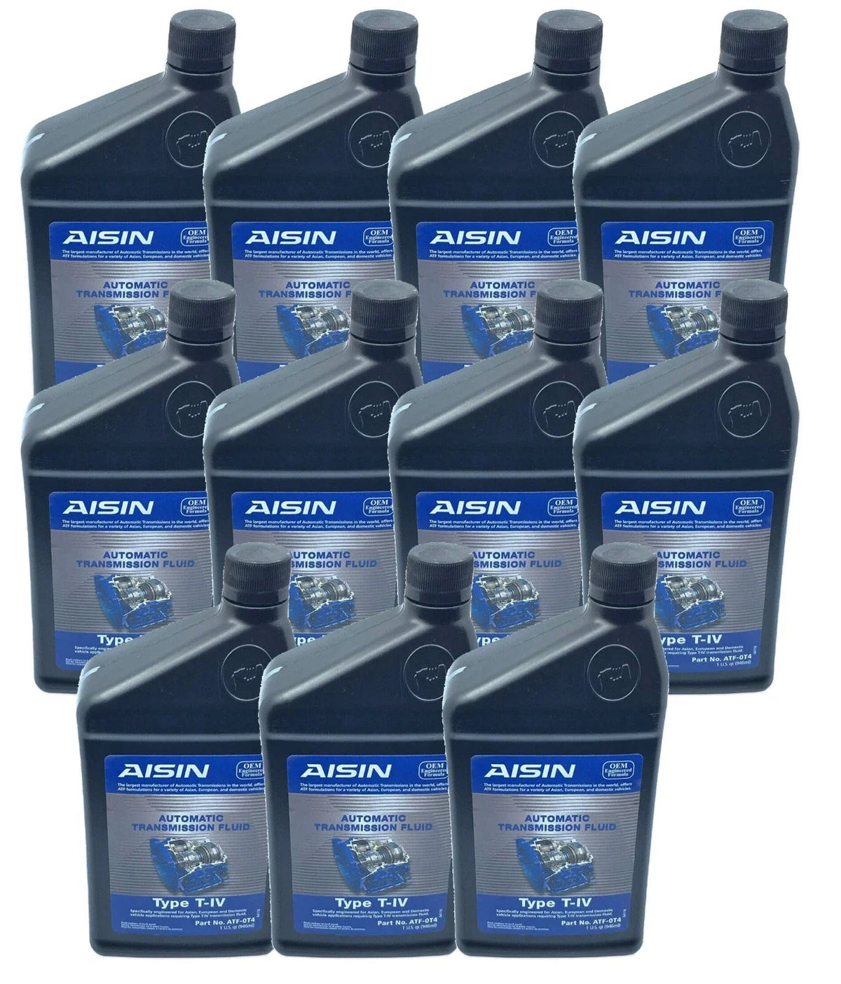 11 Quarts Aisin Automatic Transmission Fluid for Audi Volvo Chevy (11 x 1 Qt)