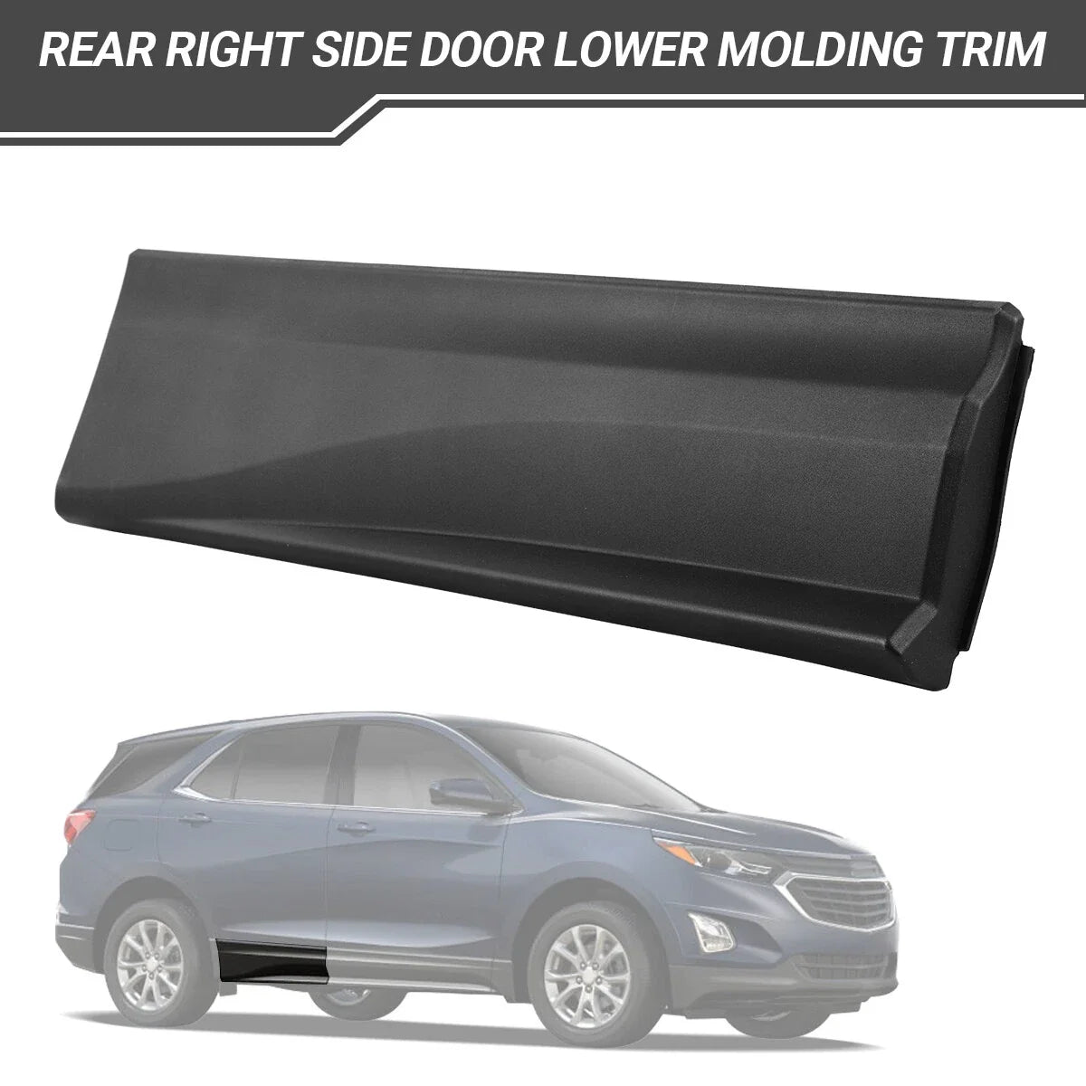 Rear Right Door Lower Molding Trim for Chevy Equinox (2018–2020)