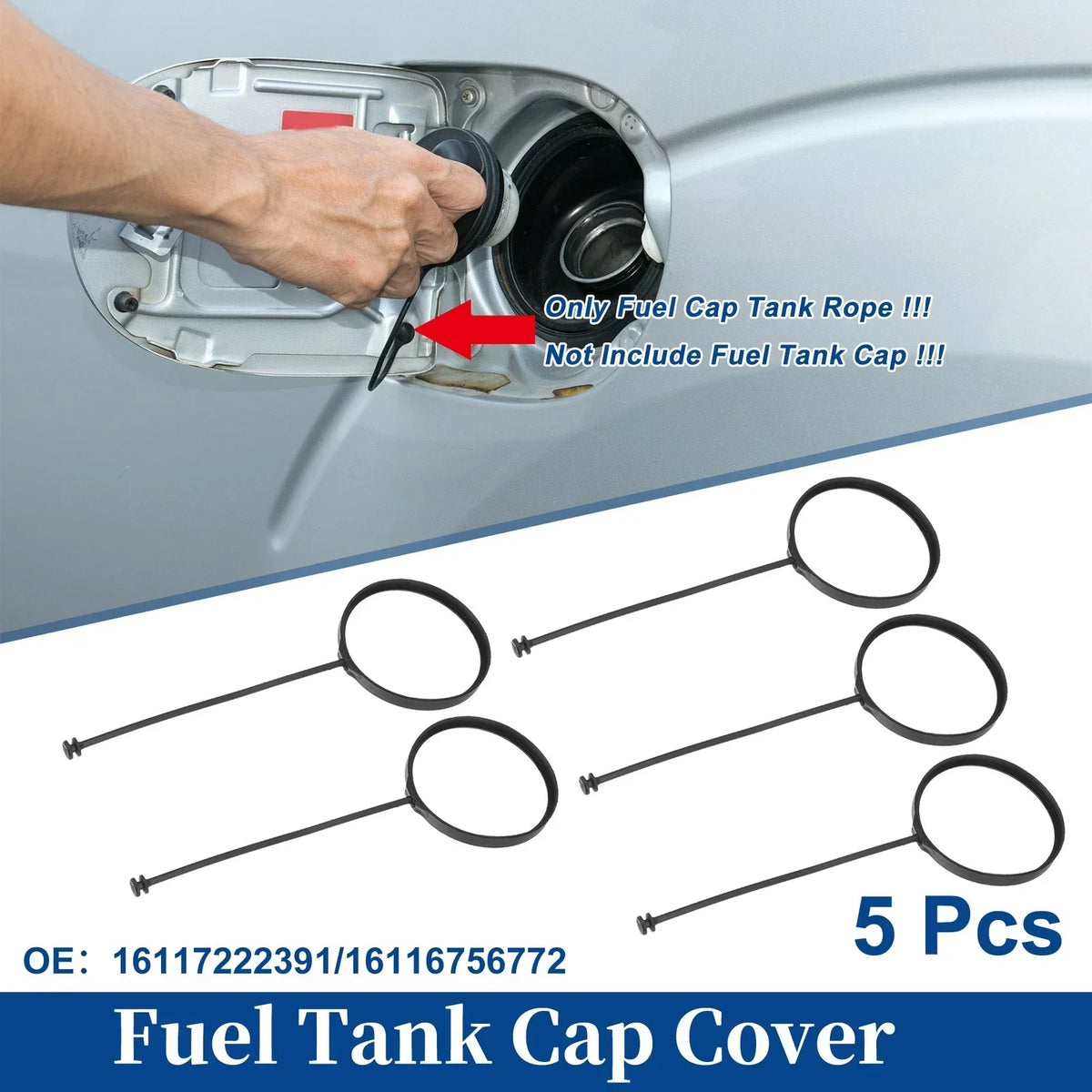 5-Pack Fuel Tank Cap Tether for BMW X6 (2008-2018)