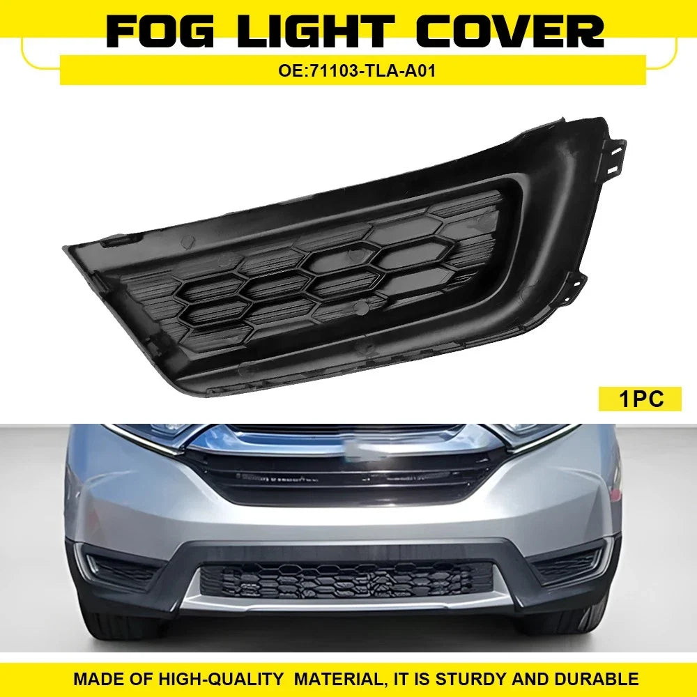 Black Fog Light Covers for Honda CR-V (2017–2019) RH