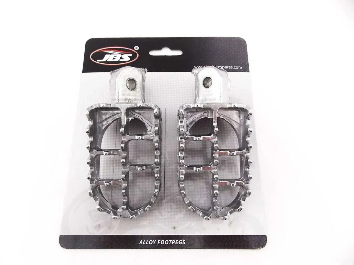 Foot Pegs Set in Silver for Yamaha IT175 1977-1983 (Left & Right)
