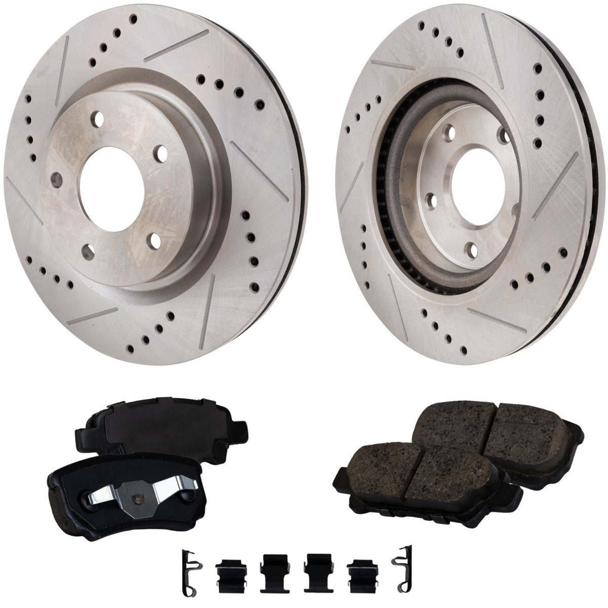 Disc Brake & Pad Kit - Slotted & Cross-drilled for Nissan Altima 2013