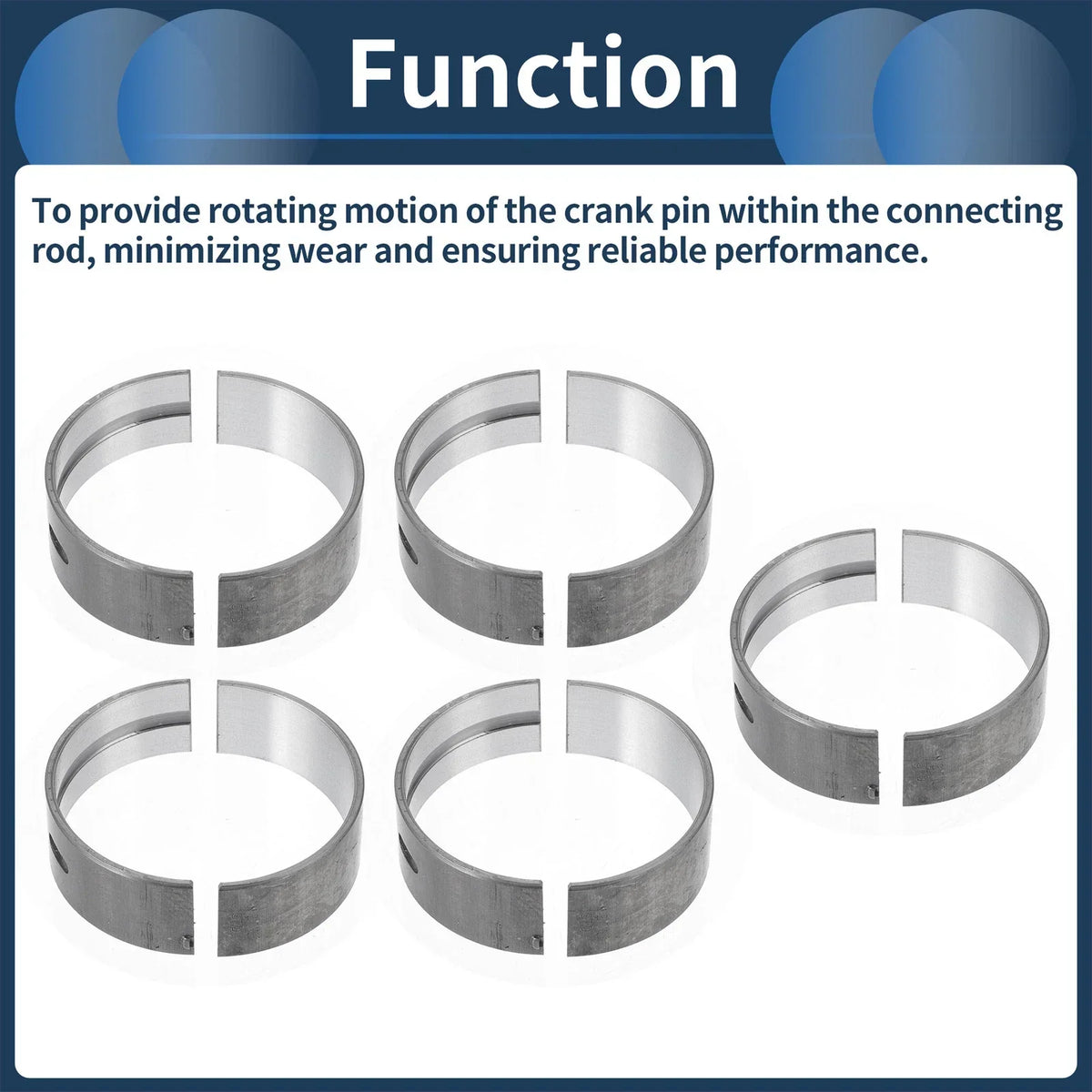 Main Bearing Set - 10 Pieces for Mercedes-Benz C200 (2003-2014)