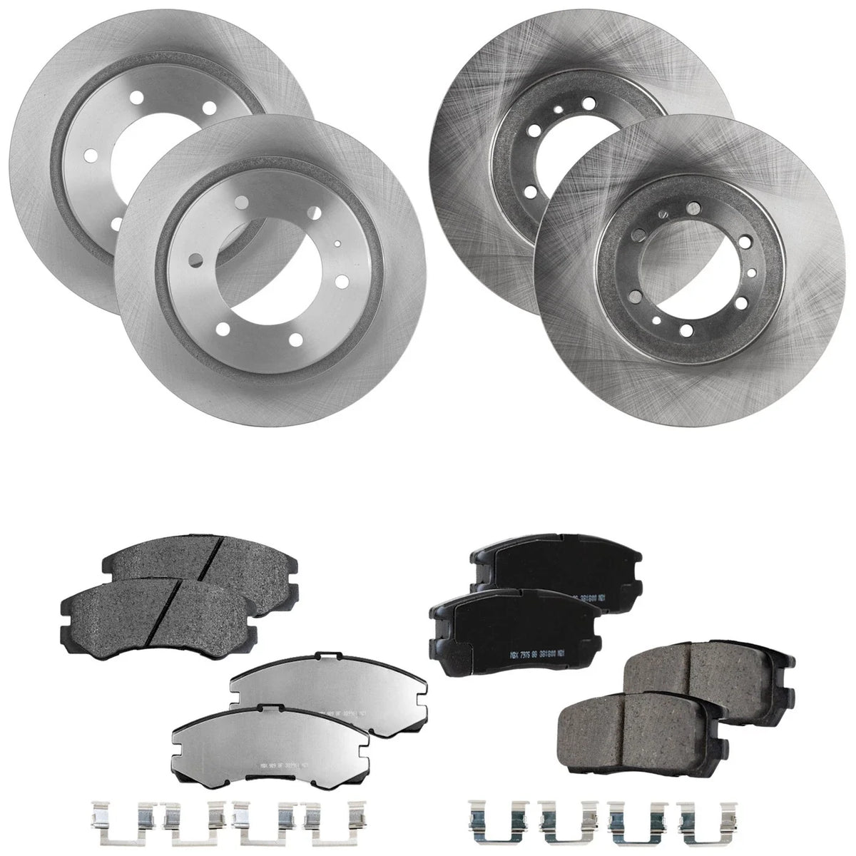 Brake Pads and Disc Rotors Kit for Isuzu Rodeo Axiom Trooper Sport