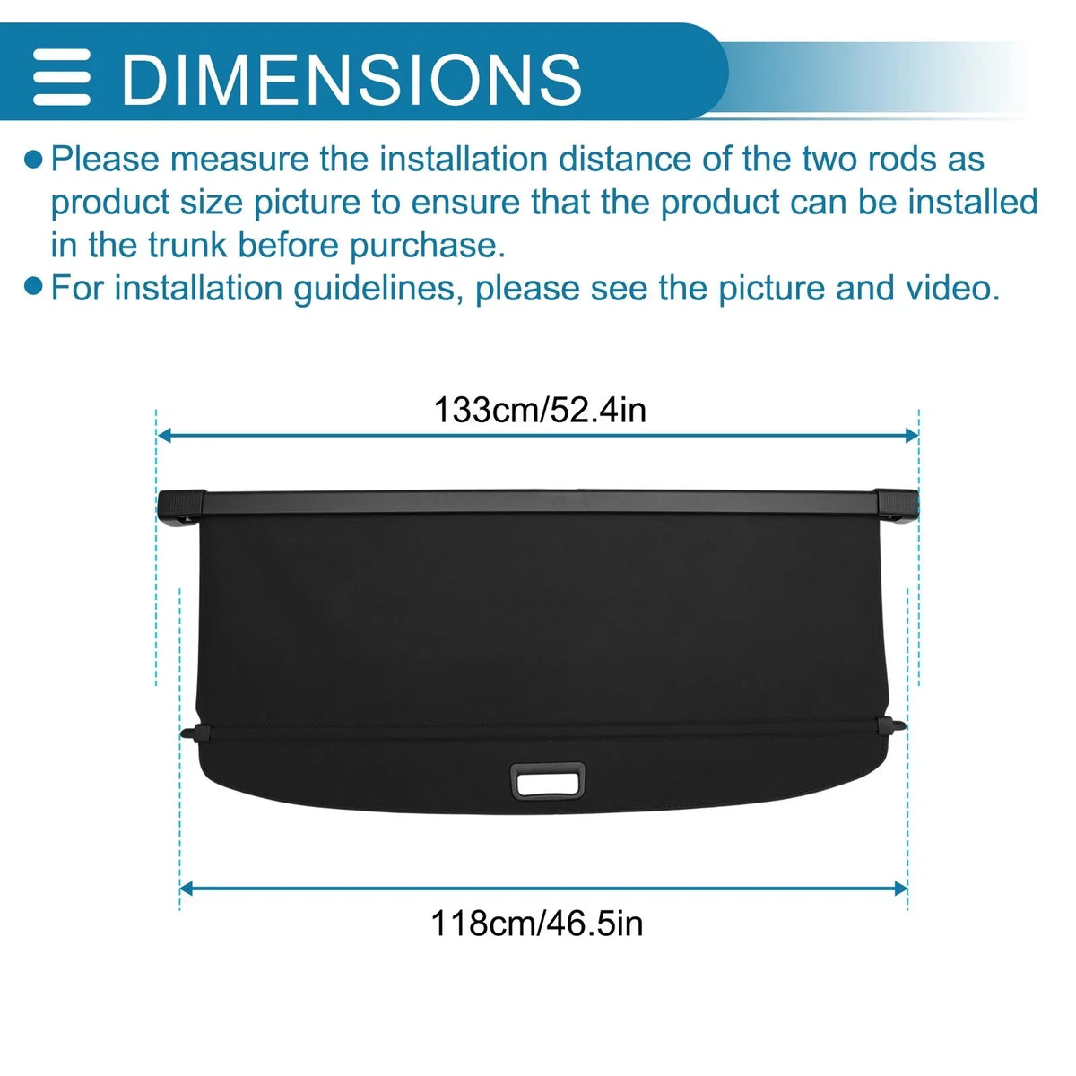 Rear Trunk Retractable Cargo Cover for Dodge Durango 2011-2025