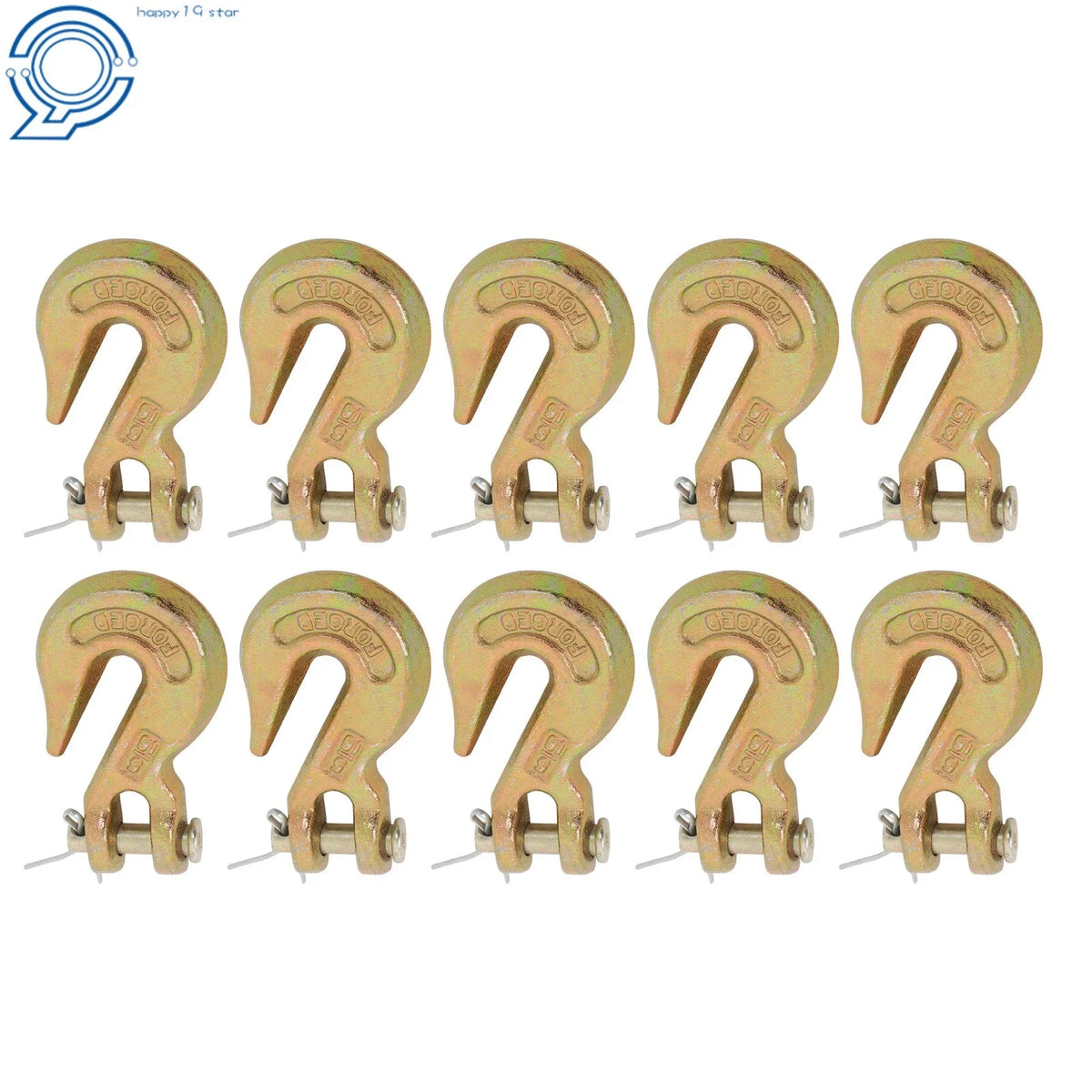 Set of 10 Clevis Grab Hooks for G70 Tow Chains (5400 lbs Rated)