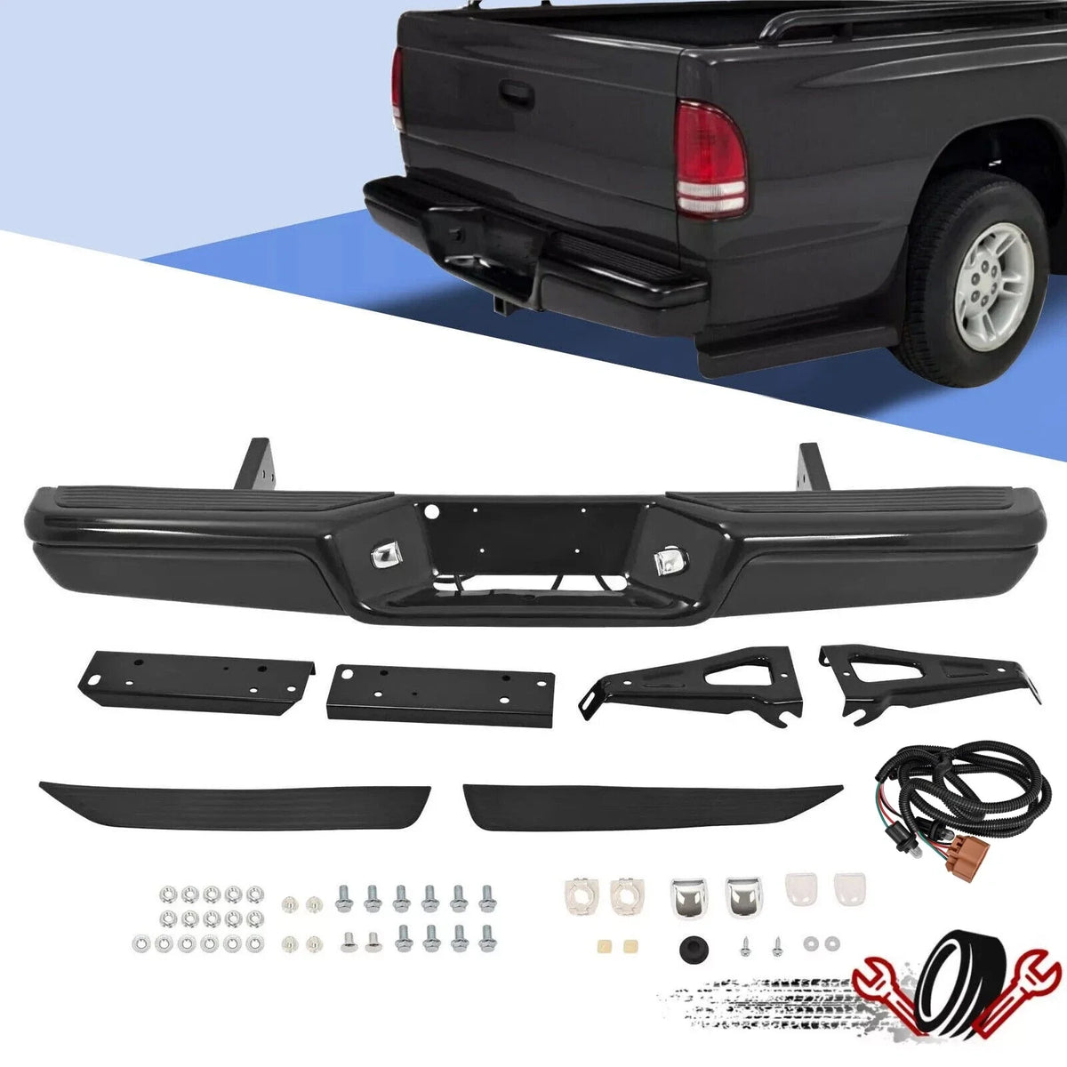 Rear Step Bumper Assembly for Dodge Dakota (1997–2004)