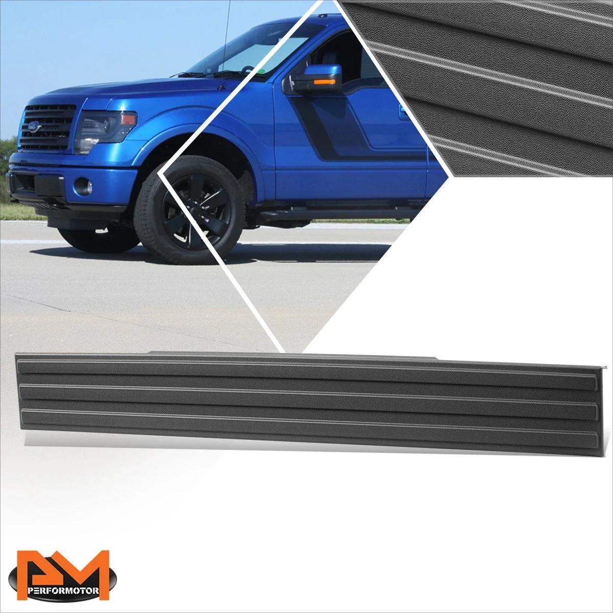 Tailgate Molding w/ Flex Step for Ford F-150 (2009-2014) - Black Factory Style