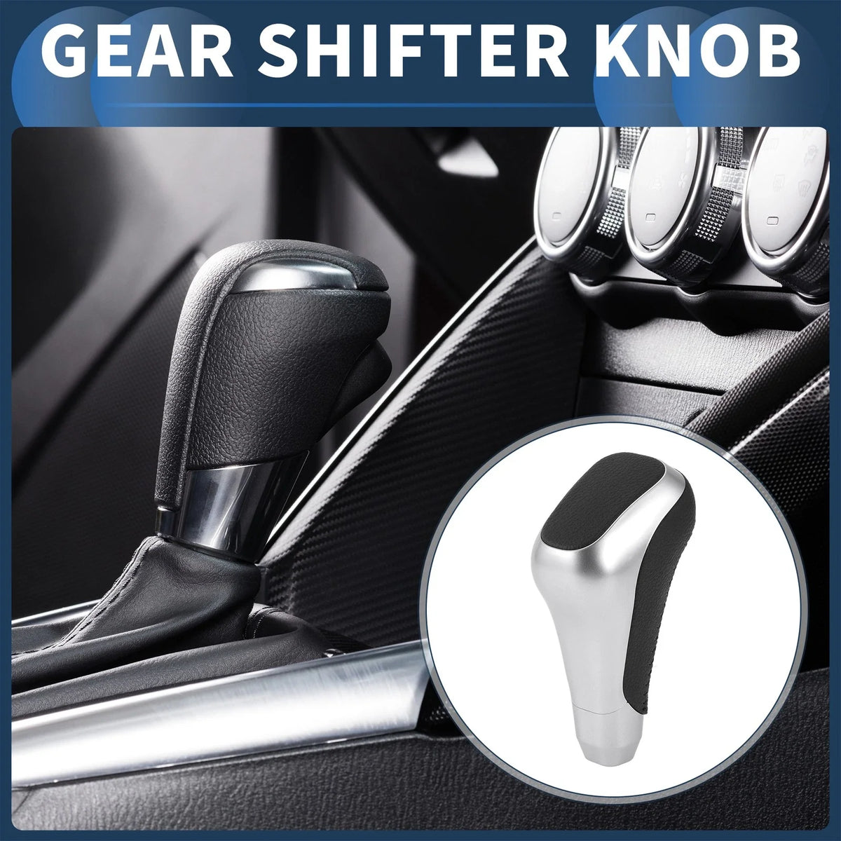 Automatic Gear Shifter Knob for Toyota 4Runner (2012–2021) Plastic Silver Tone