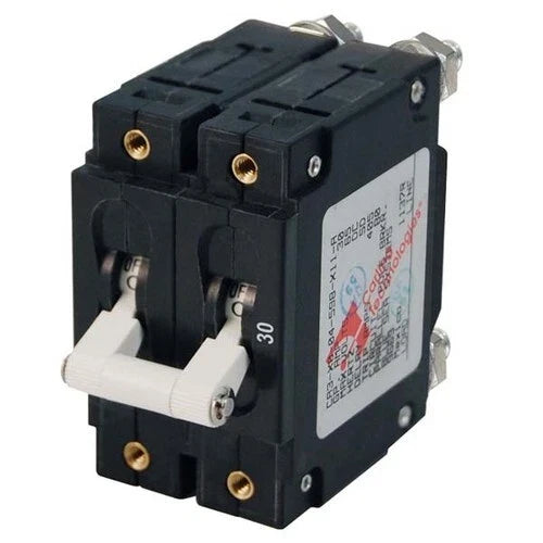 Blue Sea C Series Double Pole Toggle Circuit Breaker 7258 for Marine Use