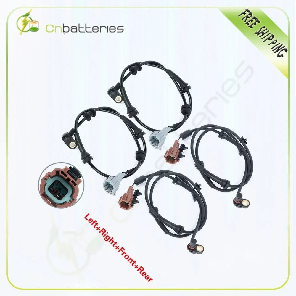4-Pack ABS Wheel Speed Sensors for Nissan Armada 2004 to 2020