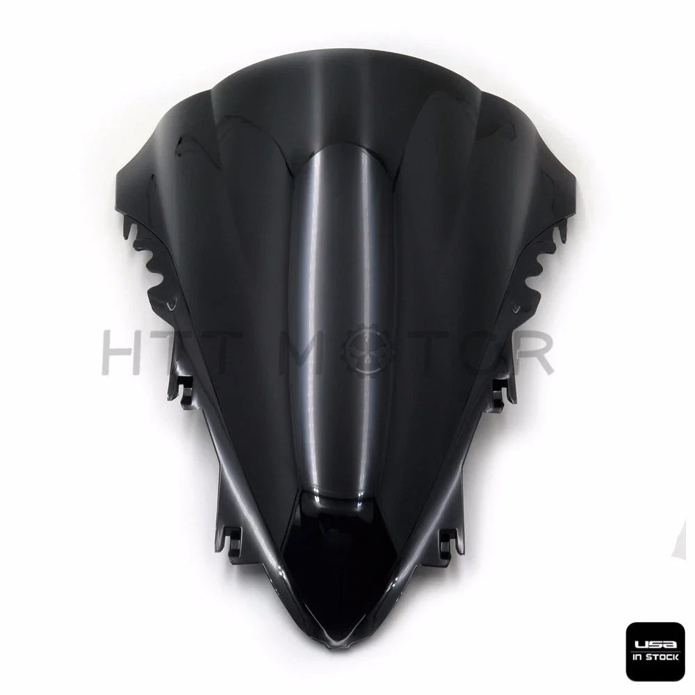 Black Smoke Double Bubble Windshield for 2007-2008 Yamaha YZF R1