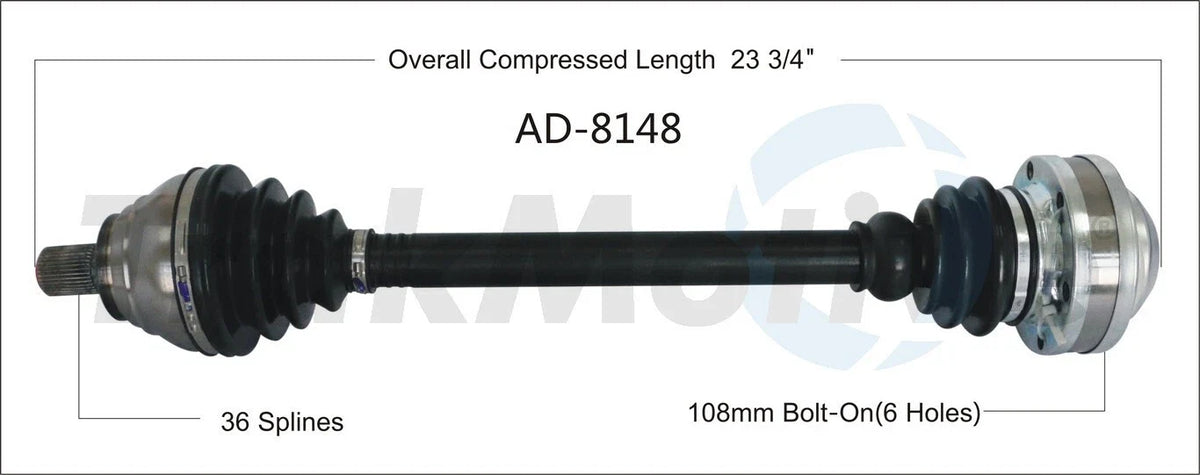 CV Axle Shaft for Surtrack Front Passenger Right (AD-8148)