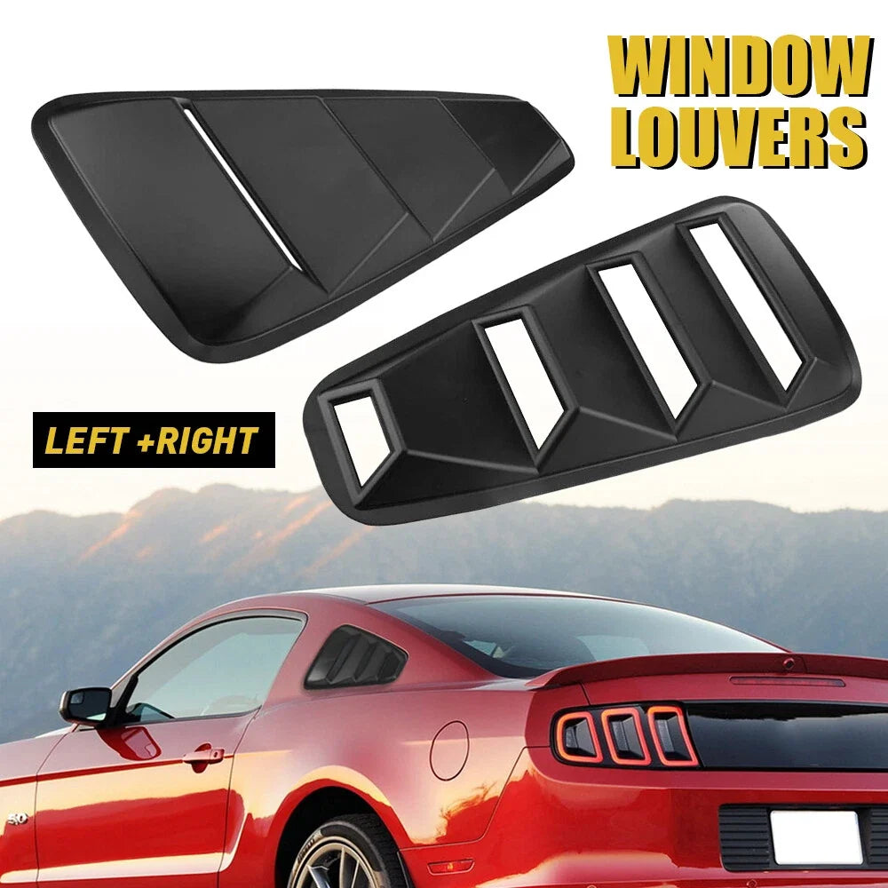 Side Window Louvers for Ford Mustang GT (2005–2014) Rear