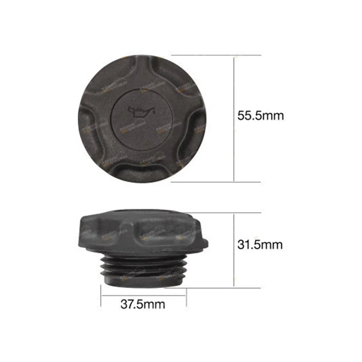 Plastic Screw Engine Oil Filler Cap (Fine Thread) for Tridon