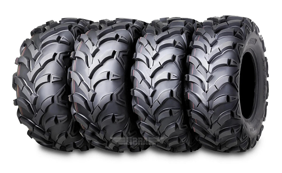 Set of 4 WANDA ATV/UTV Tires 25X8-12 25X10-12 for Yamaha Bigbear 350 (1987–2006)