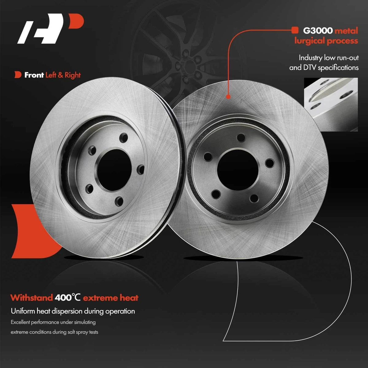 Brake Rotor Pads and Drum Shoes for 2008-2010 Ford Escape