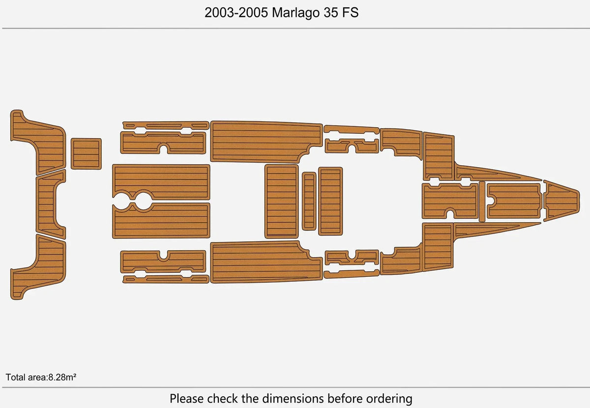 Foam Teak EVA Faux Teak Flooring for Marlago 35 FS (2003)