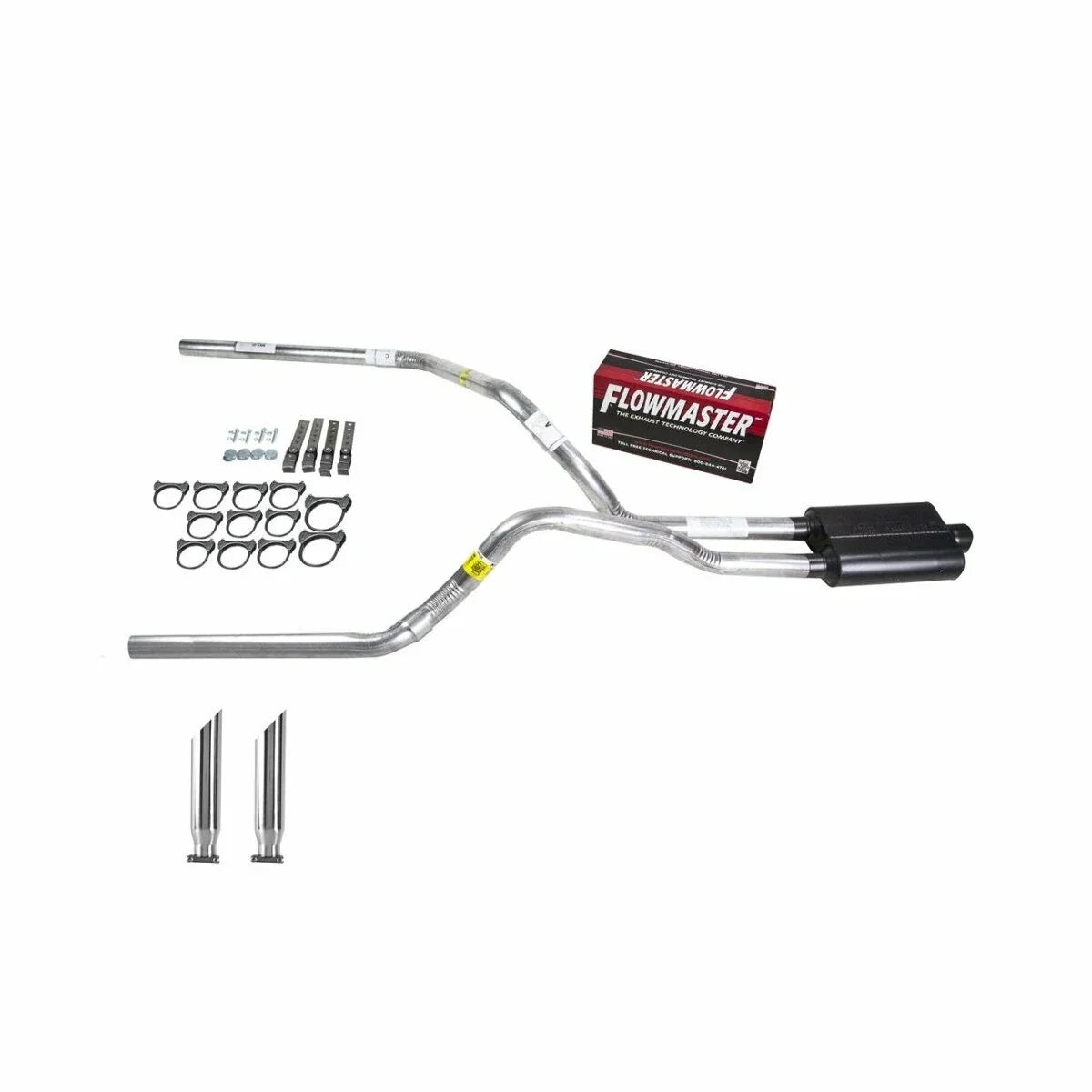 Dual Exhaust 2.5" Pipe for Dakota (1987–1996) - Flowmaster Super 44 SC Tip