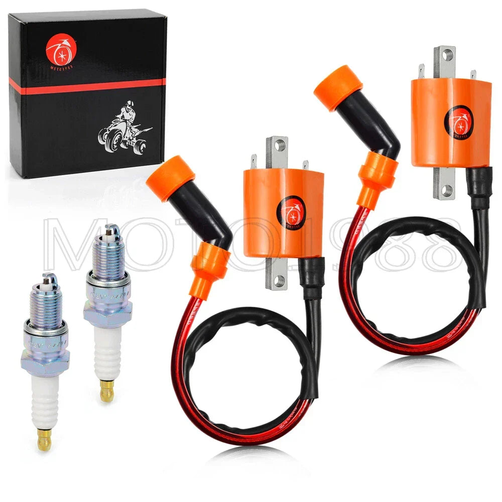 2 x Spark Plugs & Ignition Coils for Suzuki INTRUDER VS1400 (1987-2009)