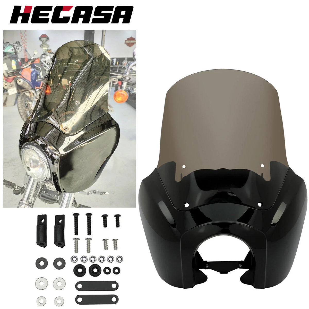 Windshield Fairing for Front Headlight on Harley Dyna Super Glide 2006-2017