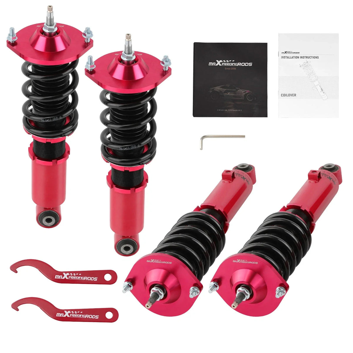 24-Way Adjustable Coilover Shock Struts for Mazda Miata MX-5 (1989-2005)