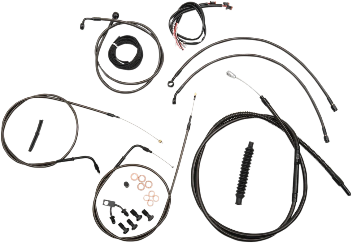 Complete Midnight Braided Cable Kit for Harley Davidson (2015–2017)