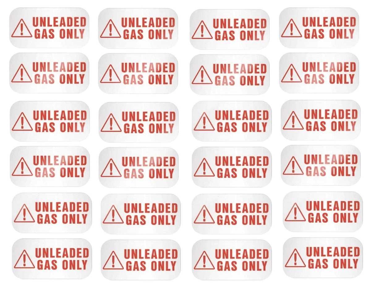 Unleaded Fuel Only Weather Proof Sticker for Universal Applications