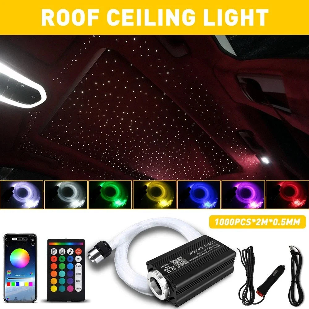 1000pcs Star Headliner Light Kit - Fiber Optic for Vehicle & Home