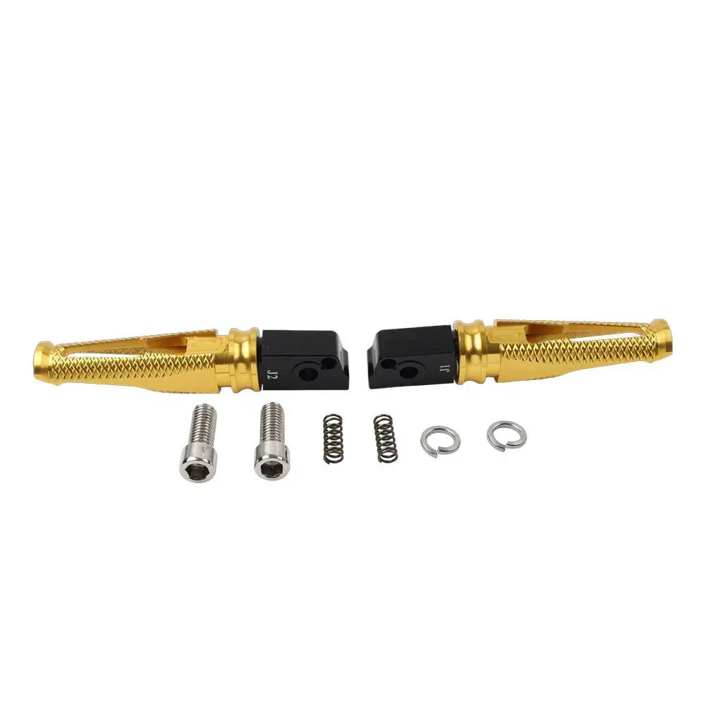 Gold Rear Foot Pegs for Aprilia Models GPR125 GPR150 APR150 CR150 (2010-2023)