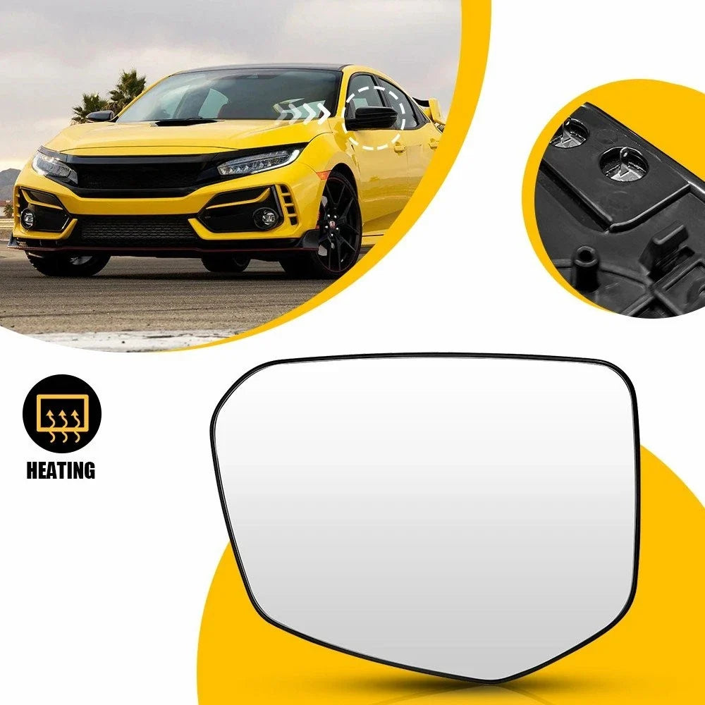Mirror Glass Heated for Driver Side Honda Civic (2016-2021)