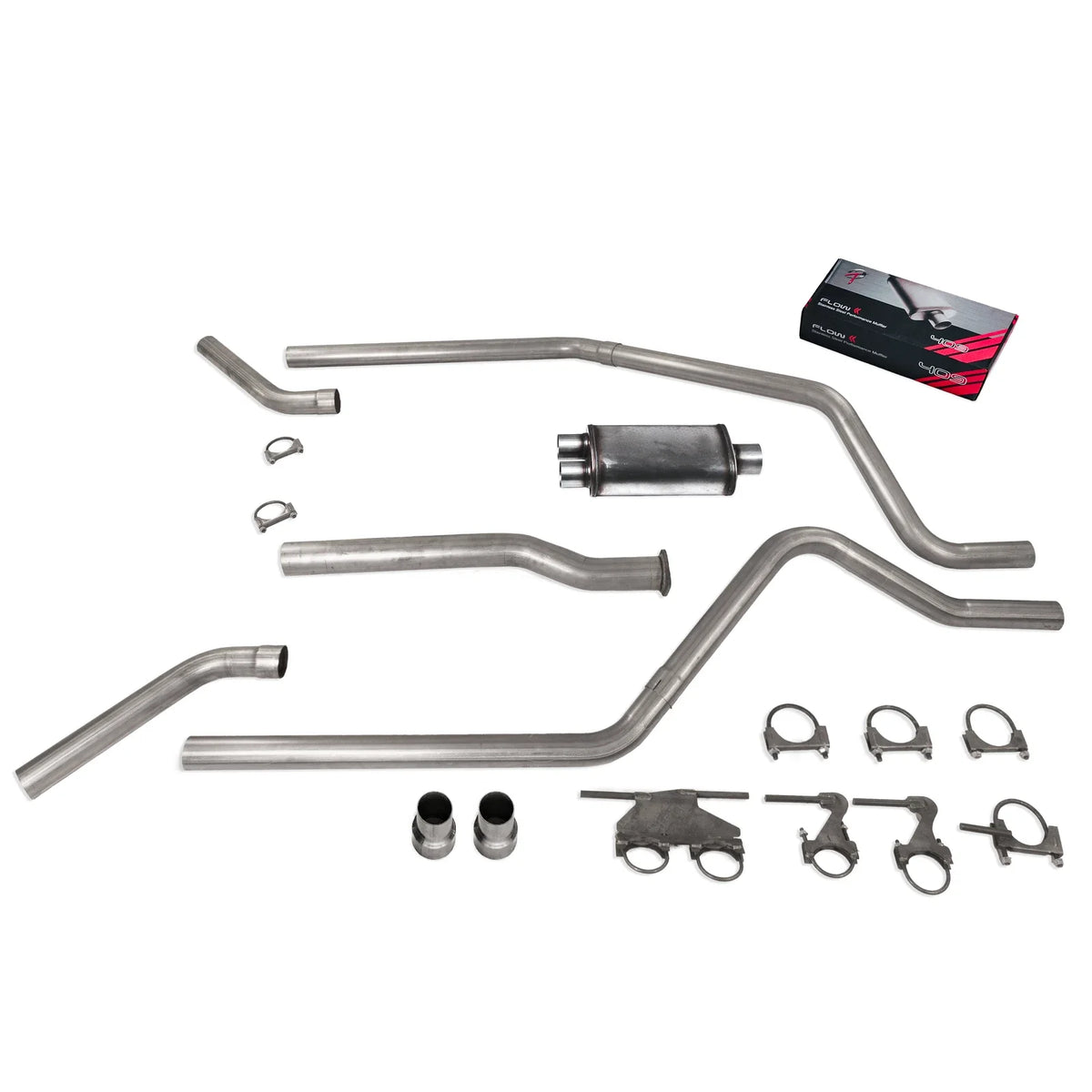 Dual Exhaust Kit for Dodge Ram 1500 (2019–2025) 3" Flow II SS Muffler
